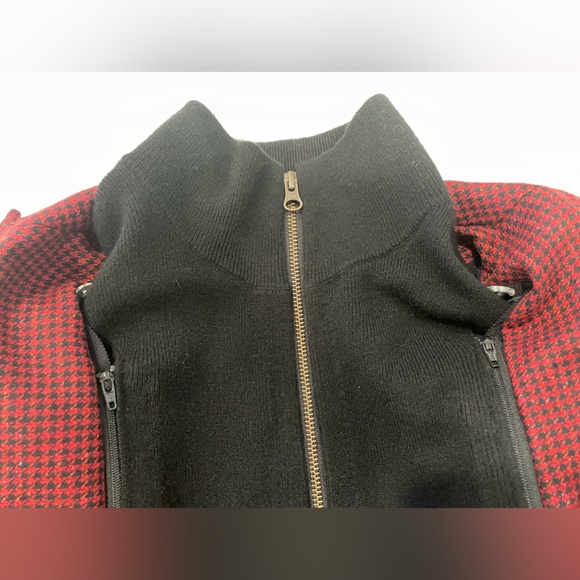 NWT Veronica Beard red and black houndstooth blazer with wool Dickey - Picture 5 of 7